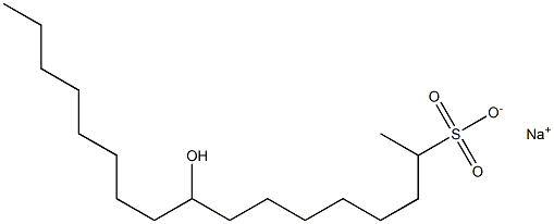 9-Hydroxyheptadecane-2-sulfonic acid sodium salt Structure