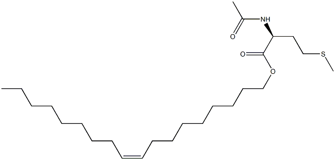 (S)-2-(Acetylamino)-4-(methylthio)butanoic acid (Z)-9-octadecenyl ester Structure