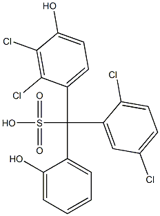 (2,5-Dichlorophenyl)(2,3-dichloro-4-hydroxyphenyl)(2-hydroxyphenyl)methanesulfonic acid Structure