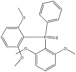 Bis(2,6-dimethoxyphenyl)phenylphosphine sulfide Structure