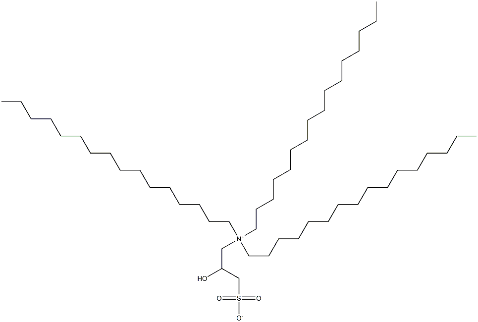 N,N-Dihexadecyl-N-(2-hydroxy-3-sulfonatopropyl)-1-hexadecanaminium 구조식 이미지