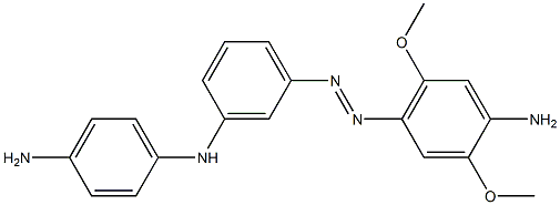 4-[3-(4-Aminophenylamino)phenylazo]-2,5-dimethoxyaniline Structure