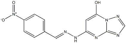 5-[N'-(4-Nitrobenzylidene)hydrazino]-7-hydroxy[1,2,4]triazolo[1,5-a]pyrimidine 구조식 이미지