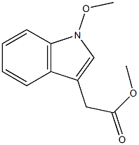 1-Methoxy-1H-indole-3-acetic acid methyl ester 구조식 이미지