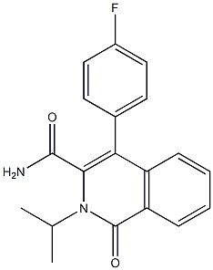 1-Oxo-2-isopropyl-4-(4-fluorophenyl)-1,2-dihydroisoquinoline-3-carboxamide 구조식 이미지