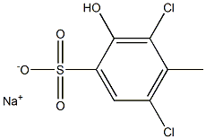 3,5-Dichloro-2-hydroxy-4-methylbenzenesulfonic acid sodium salt 구조식 이미지