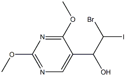 2,4-Dimethoxy-5-(1-hydroxy-2-bromo-2-iodoethyl)pyrimidine 구조식 이미지