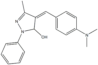 4,5-Dihydro-4-[4-(dimethylamino)benzylidene]-1-phenyl-3-methyl-1H-pyrazol-5-ol Structure