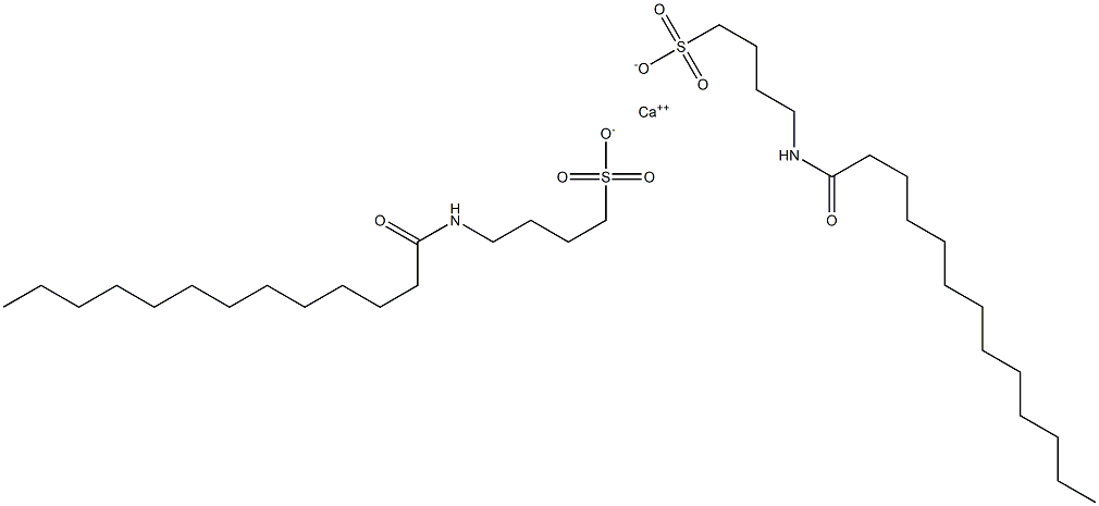 Bis(4-tridecanoylamino-1-butanesulfonic acid)calcium salt Structure