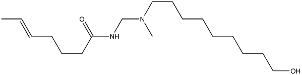 N-[[N-(9-Hydroxynonyl)-N-methylamino]methyl]-5-heptenamide Structure