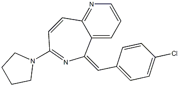 5-(4-Chlorobenzylidene)-7-(pyrrolidin-1-yl)-5H-pyrido[3,2-c]azepine Structure