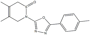 2-(2-(4-Methylphenyl)-1,3,4-oxadiazol-5-yl)-4,5-dimethyl-3,6-dihydro-2H-1,2-thiazine 1-oxide Structure