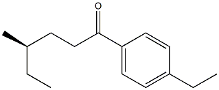 [R,(-)]-1-(4-Ethylphenyl)-4-methyl-1-hexanone 구조식 이미지