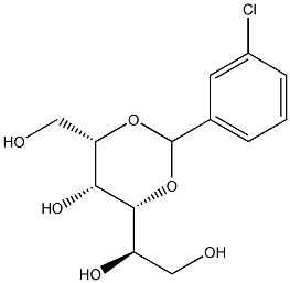 2-O,4-O-(3-Chlorobenzylidene)-D-glucitol Structure