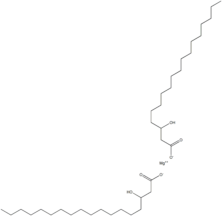 Bis(3-hydroxyoctadecanoic acid)magnesium salt Structure