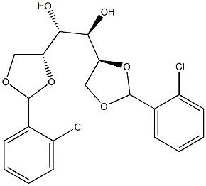 1-O,2-O:5-O,6-O-Bis(2-chlorobenzylidene)-L-glucitol 구조식 이미지
