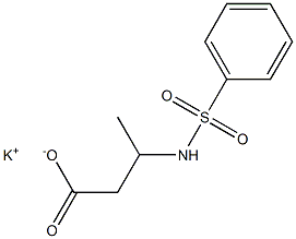 3-(Phenylsulfonylamino)butanoic acid potassium salt Structure