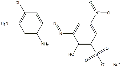 Sodium salt of 2-(2-hydroxy-5-nitro-3-sulfophenylazo)-4-chloro-1,5-diaminobenzene 구조식 이미지