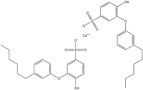Bis(6-hydroxy-3'-hexyl[oxybisbenzene]-3-sulfonic acid)calcium salt Structure
