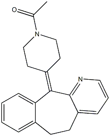 5,6-Dihydro-11-(1-acetyl-4-piperidinylidene)-11H-benzo[5,6]cyclohepta[1,2-b]pyridine Structure