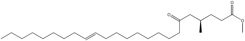 [R,(+)]-4-Methyl-6-oxo-15-tetracosenoic acid methyl ester 구조식 이미지