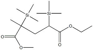 2-Methyl-2,4-bis(trimethylsilyl)pentanedioic acid 1-methyl 5-ethyl ester Structure