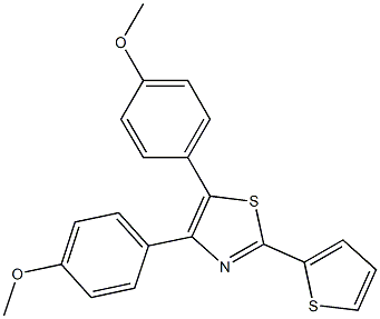4,5-Bis(4-methoxyphenyl)-2-(2-thienyl)thiazole Structure