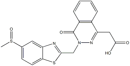 3-[(5-Methylsulfinyl-2-benzothiazolyl)methyl]-3,4-dihydro-4-oxophthalazine-1-acetic acid Structure