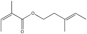 2-Methylisocrotonic acid 3-methyl-3-pentenyl ester Structure