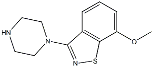 7-Methoxy-3-(1-piperazinyl)-1,2-benzisothiazole 구조식 이미지