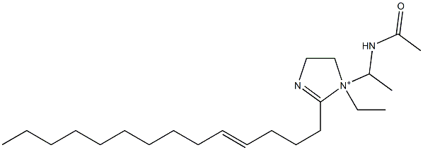 1-[1-(Acetylamino)ethyl]-1-ethyl-2-(4-tetradecenyl)-2-imidazoline-1-ium 구조식 이미지