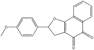 2-(4-Methoxyphenyl)-2,3-dihydronaphtho[1,2-b]furan-4,5-dione 구조식 이미지