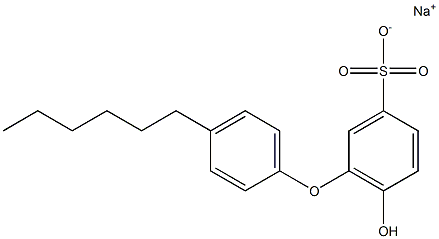 6-Hydroxy-4'-hexyl[oxybisbenzene]-3-sulfonic acid sodium salt 구조식 이미지