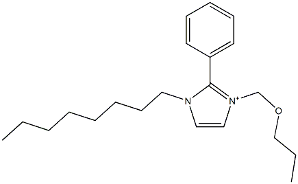 1-Octyl-2-phenyl-3-[(propoxy)methyl]-1H-imidazol-3-ium 구조식 이미지