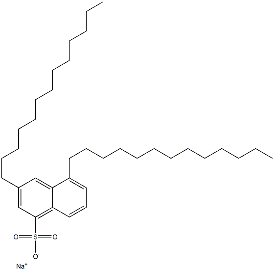 3,5-Ditridecyl-1-naphthalenesulfonic acid sodium salt Structure