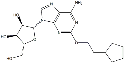 2-(2-Cyclopentylethoxy)adenosine 구조식 이미지