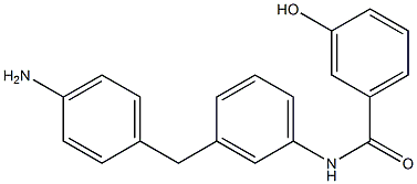 N-[3-(4-Aminobenzyl)phenyl]-3-hydroxybenzamide 구조식 이미지