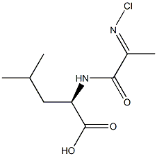 (2R)-2-[2-(Chloroimino)-1-oxopropylamino]-4-methylpentanoic acid 구조식 이미지