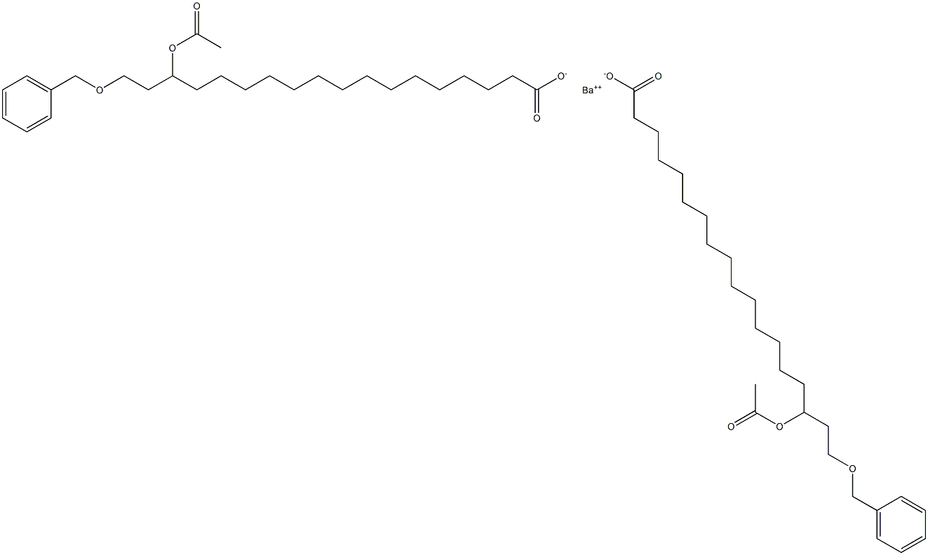 Bis(18-benzyloxy-16-acetyloxystearic acid)barium salt Structure