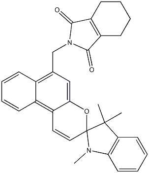 N-[[1',3',3'-Trimethylspiro[3H-naphtho[2,1-b]pyran-3,2'-indolin]-6-yl]methyl]-3,4,5,6-tetrahydrophthalimide Structure