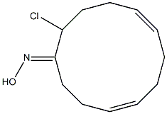 2-Chloro-5,9-cyclododecadien-1-one oxime 구조식 이미지