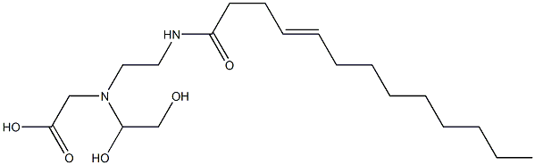 N-(1,2-Dihydroxyethyl)-N-[2-(4-tridecenoylamino)ethyl]aminoacetic acid 구조식 이미지