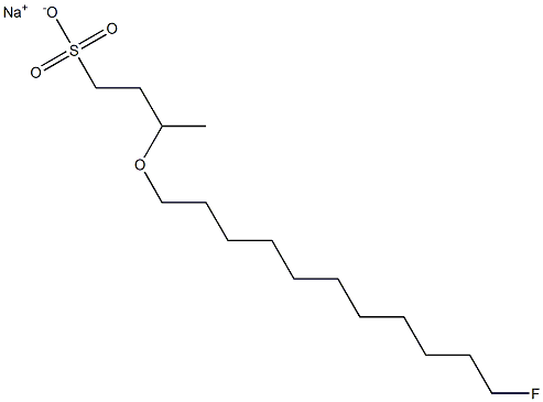 3-(11-Fluoroundecyloxy)-1-butanesulfonic acid sodium salt 구조식 이미지