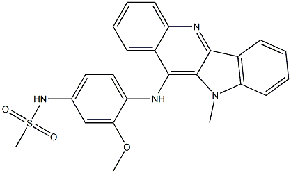 N-[3-Methoxy-4-[[10-methyl-10H-indolo[3,2-b]quinolin-11-yl]amino]phenyl]methanesulfonamide Structure