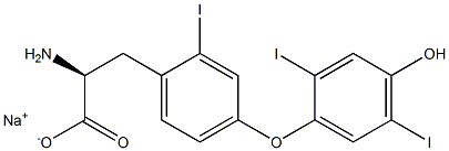 (S)-2-Amino-3-[4-(4-hydroxy-2,5-diiodophenoxy)-2-iodophenyl]propanoic acid sodium salt Structure