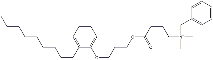 N,N-Dimethyl-N-benzyl-N-[3-[[3-(2-nonylphenyloxy)propyl]oxycarbonyl]propyl]aminium 구조식 이미지