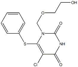 5-Chloro-1-[(2-hydroxyethoxy)methyl]-6-(phenylthio)pyrimidine-2,4(1H,3H)-dione 구조식 이미지