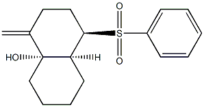 (4R,4aS,8aS)-8a-Hydroxy-1-methylene-4-(phenylsulfonyl)decahydronaphthalene 구조식 이미지