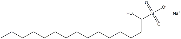 1-Hydroxypentadecane-1-sulfonic acid sodium salt Structure