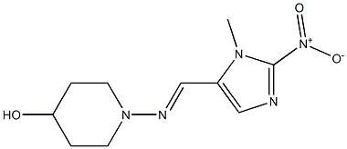 5-(4-Hydroxypiperidinoiminomethyl)-1-methyl-2-nitro-1H-imidazole Structure